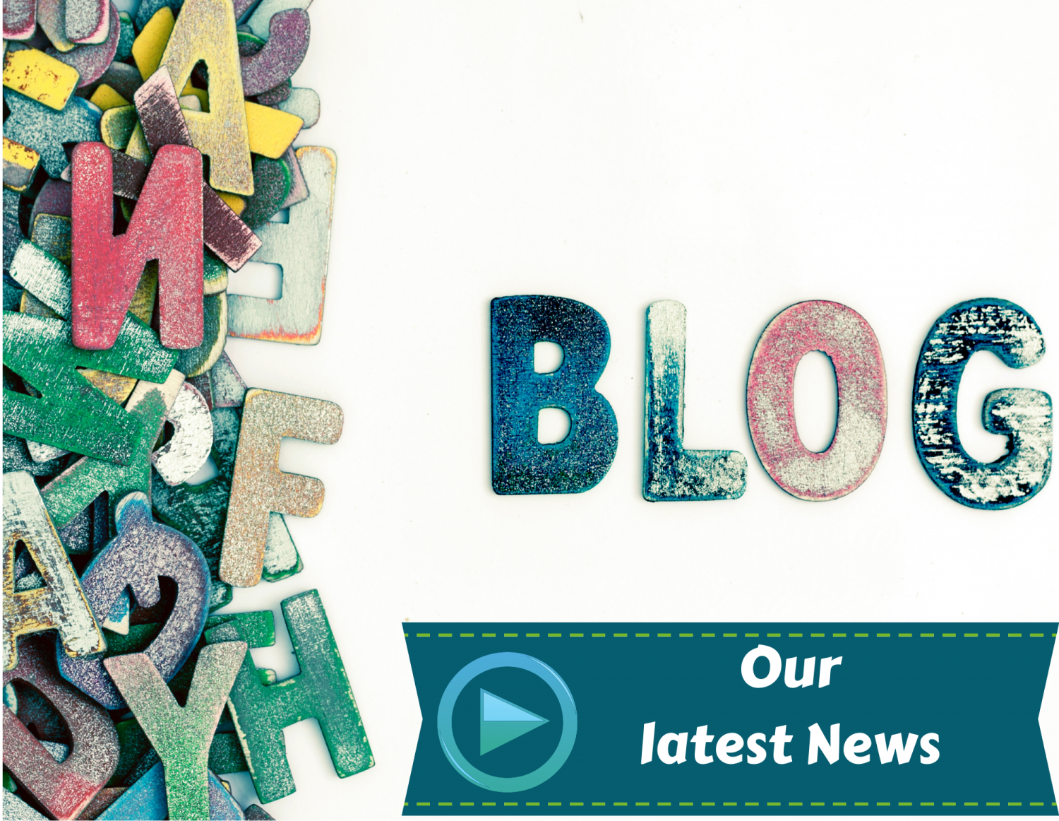multi coloured letters spelling the work blog. click here to see our latest updates